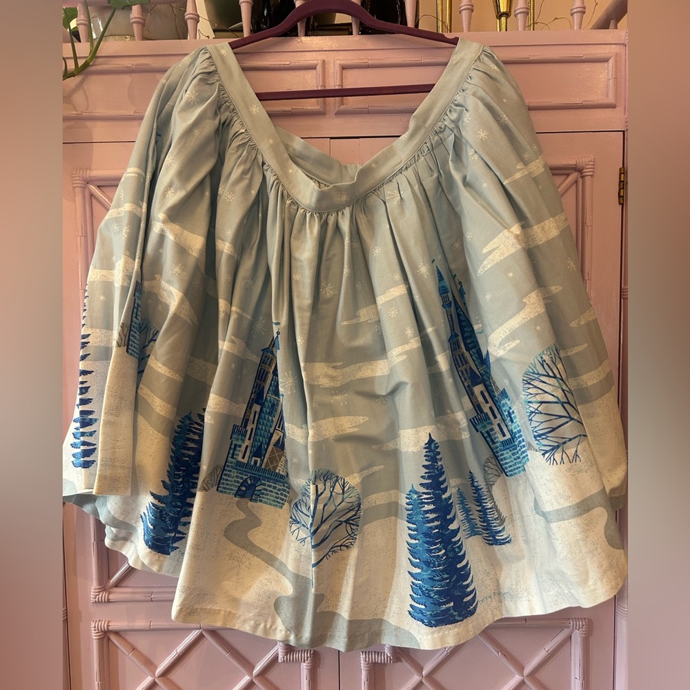 Pinup Girl Clothing Laura Byrnes Ice Castle Bella Skirt Plus Christmas Skirt 4X